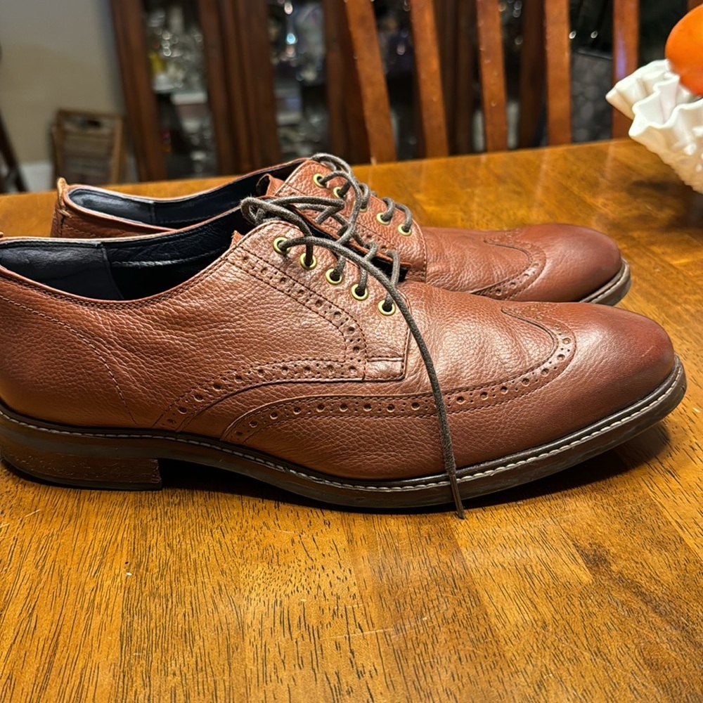 Men’s Cole Haan Grand OS brown leather Wingtip Oxford. size 11M - Picture 3 of 10